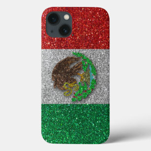 Mexikanska Flagga Mexico City Glitter Trendig Snyg