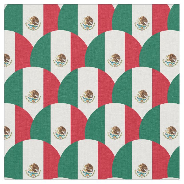 Mexikanska Flagga & Mexico Trendig Fabric /mode Tyg (Närbild)