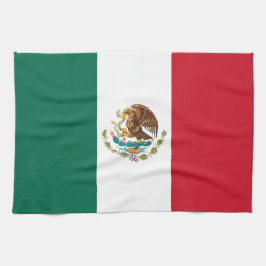 Mexikanska Flagga Mexico Tricolor Golden Eagle Kökshandduk