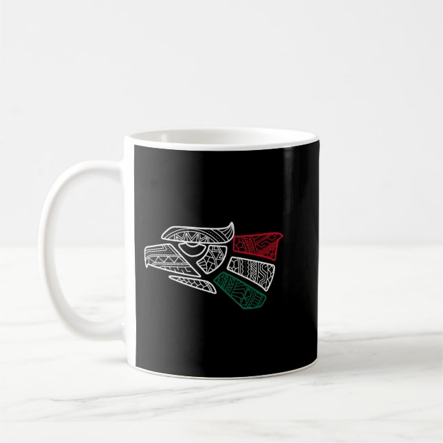 Mexikanska Flagga mexikanska Eagle Aztec Stil Hech Kaffemugg (Vänster)
