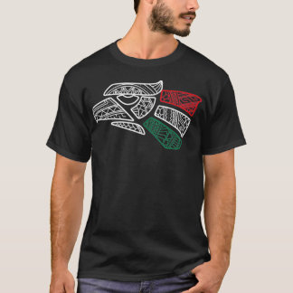 Mexikanska Flagga mexikanska Eagle Aztec Stil Hech T Shirt