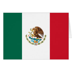 Mexikanska Flagga - Mexikanska Flagga Hälsningskort