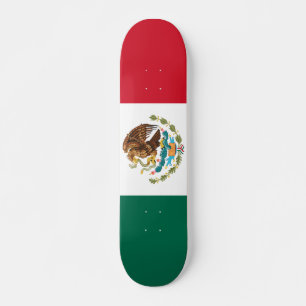 Mexikanska Flagga - Mexikanska Flagga Mini Skateboard Bräda 18,5 Cm