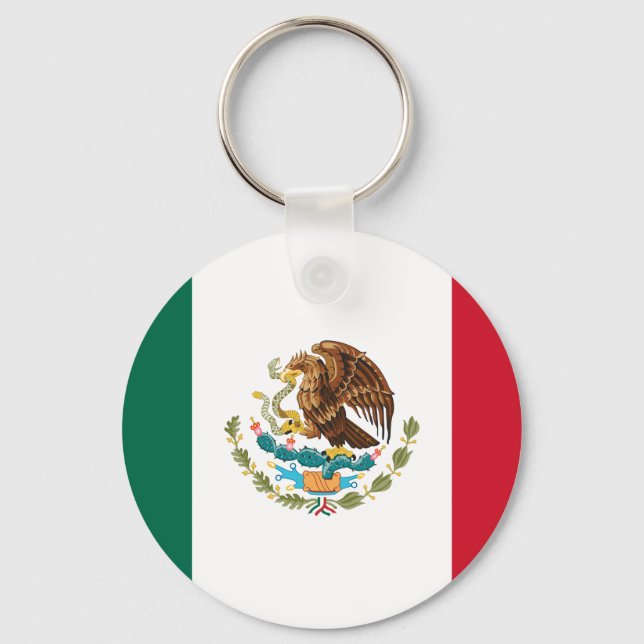 Mexikanska Flagga - Mexikanska Flagga Nyckelring (Framsida)