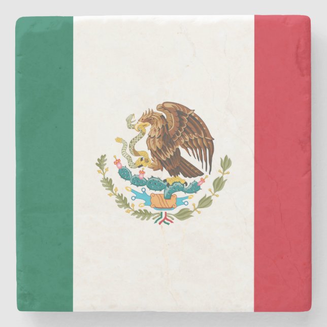 Mexikanska Flagga - Mexikanska Flagga Stenunderlägg (Framsidan)
