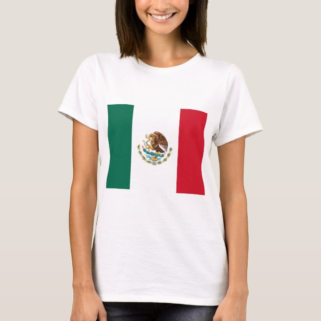 Mexikanska Flagga - Mexikanska Flagga T Shirt (Framsida)