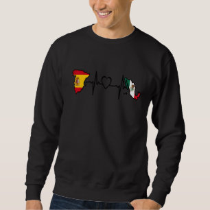 Mexikanska Flagga, mexikanska, spanska örtslag Lång Ärmad Tröja