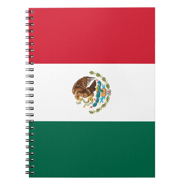Mexikanska Flagga (Mexiko) Anteckningsbok (Framsidan)