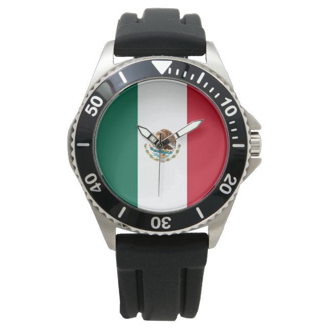 Mexikanska Flagga (Mexiko) Armbandsur (Framsida)