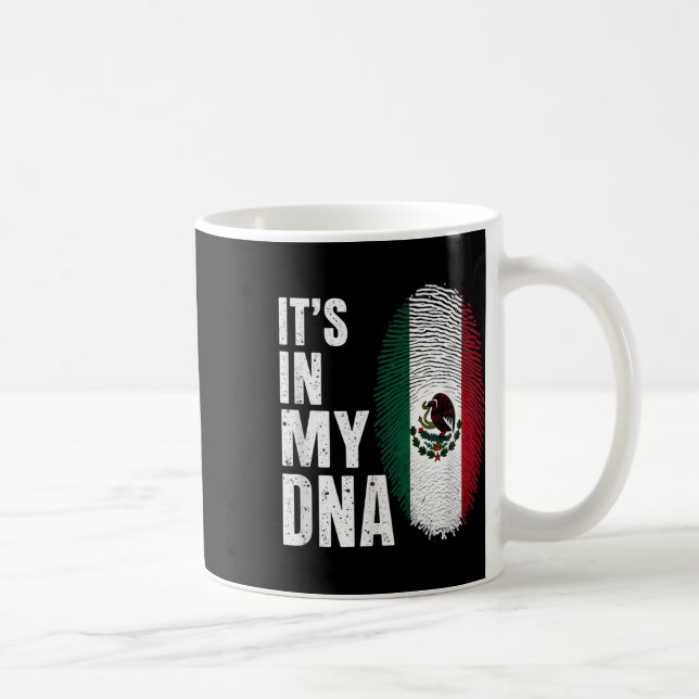 Mexikanska Flagga Mexiko dess i min DNA Kaffemugg (Höger)