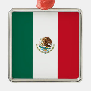Mexikanska Flagga (Mexiko) Julgransprydnad Metall