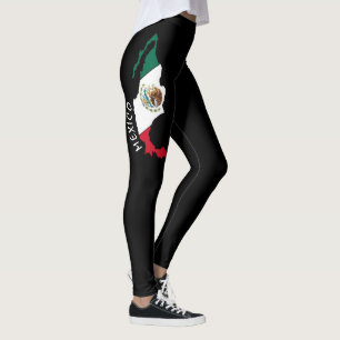 Mexikanska flagga Mexiko Kvinnors moderna Logotyp Leggings