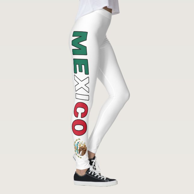Mexikanska Flagga Mexiko Leggings (Höger)