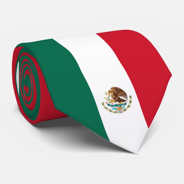 Mexikanska Flagga (Mexiko) Neck Tie Slips (Rullad)