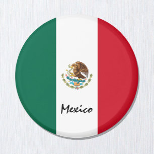 Mexikanska flagga & Mexiko - resor/sportfantaster Magnet