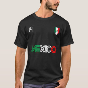 Mexikanska Flagga Mexiko Retro Football Oceaner T Shirt