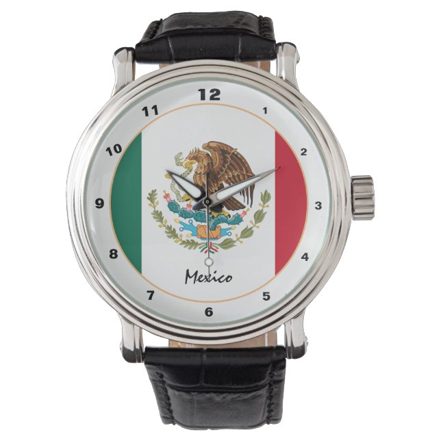 Mexikanska Flagga & Mexiko trendig mode /designbev Armbandsur (Framsida)