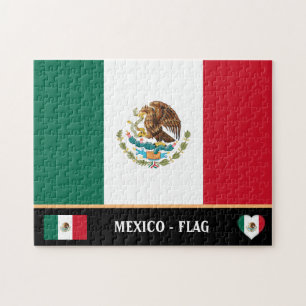 Mexikanska Flagga och mexikanska land / Mexiko Pussel