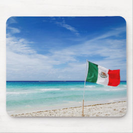 Mexikanska Flagga på stranden Musmatta