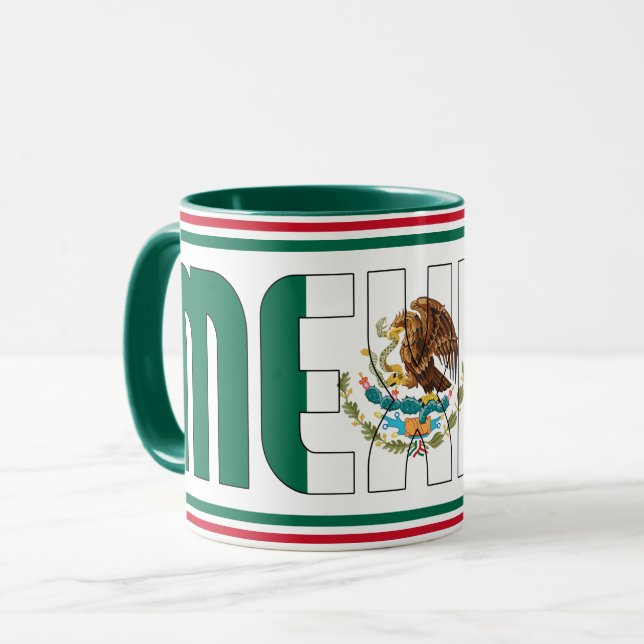 Mexikanska Flagga Patriotic Coffee Mugg (Framsida vänster)