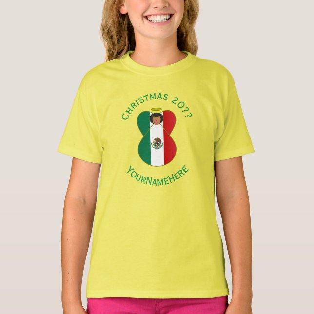 Mexikanska Flagga Personlig Girl T Shirt (Framsida)