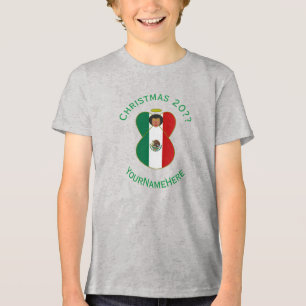 Mexikanska Flagga Personlig Juldag T Shirt