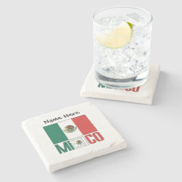 Mexikanska Flagga Personlig Stenunderlägg