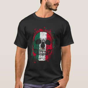 Mexikanska Flagga Skull T Shirt