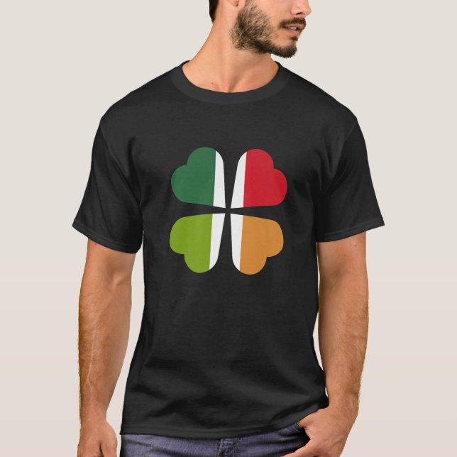 Mexikanska Flagga St. Patricks Day T Shirt (Framsida)