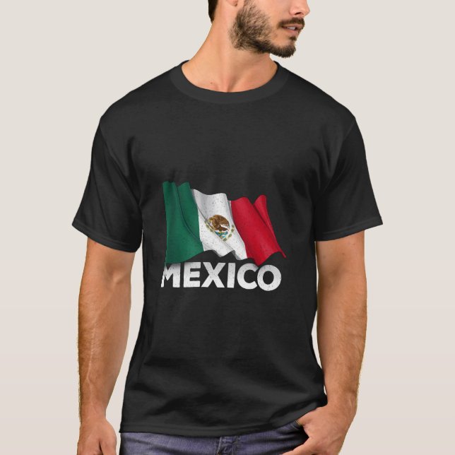 Mexikanska Flagga T Shirt (Framsida)