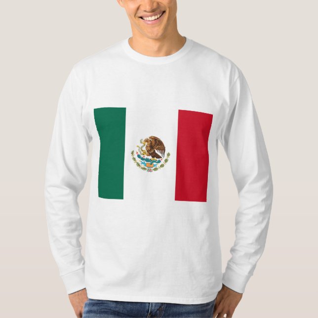 Mexikanska Flagga T Shirt (Framsida)