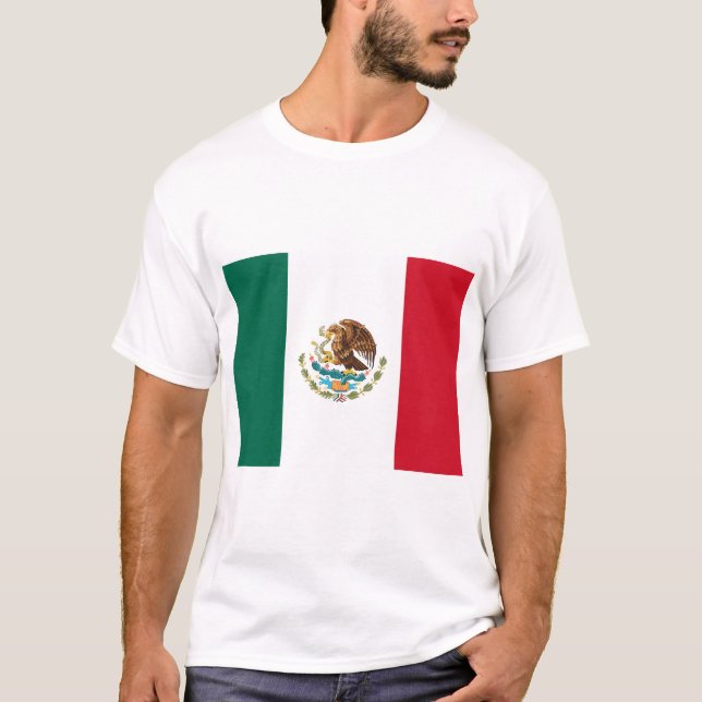 Mexikanska Flagga T Shirt (Framsida)