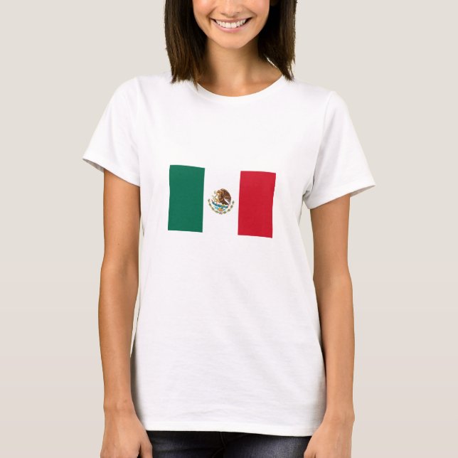 Mexikanska Flagga T Shirt (Framsida)