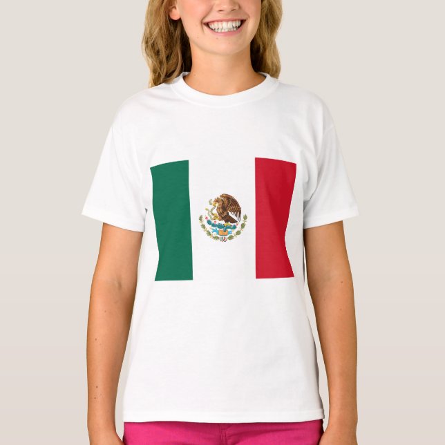 Mexikanska Flagga T Shirt (Framsida)