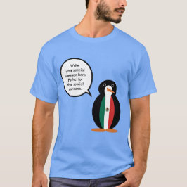 Mexikanska Flagga talar med Penguin Manar T Shirt