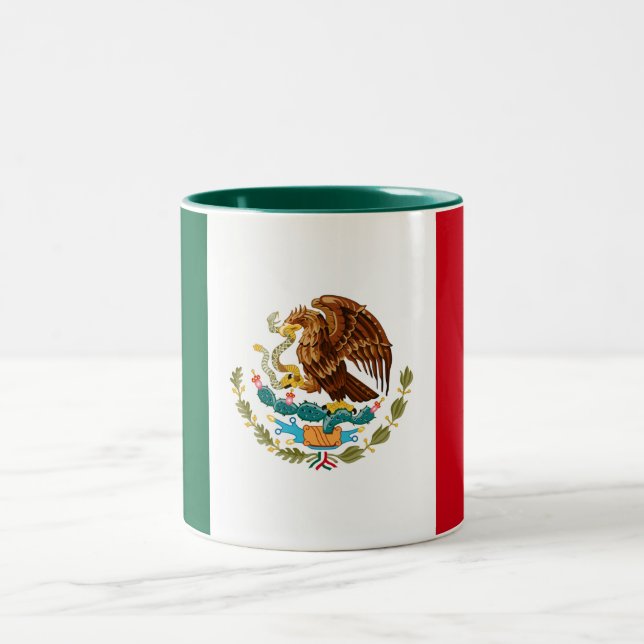 Mexikanska Flagga Två-Tonad Mugg (Center)