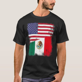 Mexikanska Flagga Vintage, Mexiko USA T Shirt