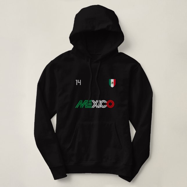 Mexikanska Flagga Viva Mexico Retro Football Ocer T Shirt (Design framsida)