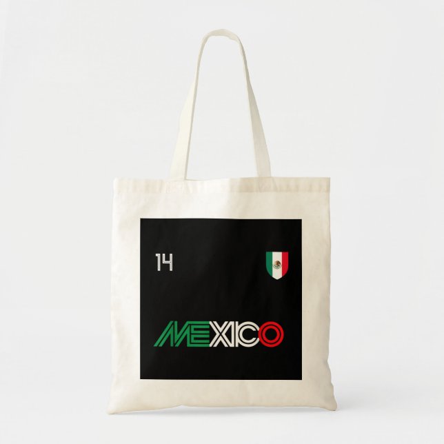 Mexikanska Flagga Viva Mexico Retro Football Ocer Tygkasse (Framsidan)