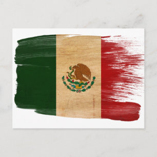 Mexikanska Flagga vykort