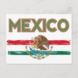 Mexikanska Flagga Vykort