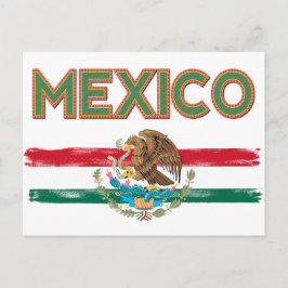 Mexikanska Flagga Vykort