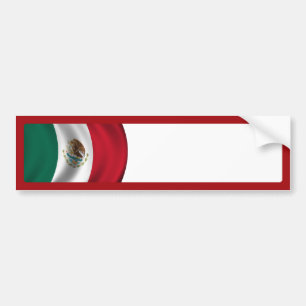 Mexikanska Flagga Wave Bildekal