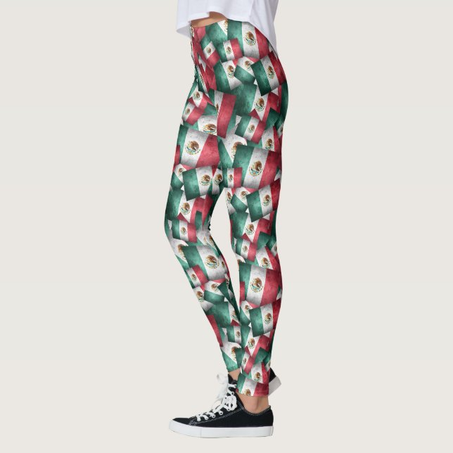 Mexikanska Flaggor, stressad Leggings (Vänster)