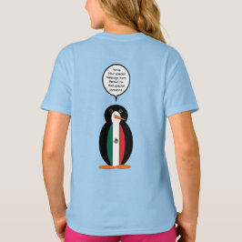 Mexikanska flaggpratande Ms Penguin-flickor T Shirt