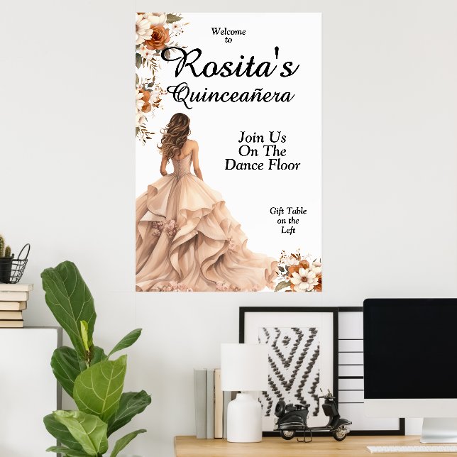 Mexikanska flickor 15-årsdag Quinceanera Poster (Hemmakontoret)
