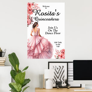 Mexikanska flickor 15:e födelsedagen Quinceanera P Poster