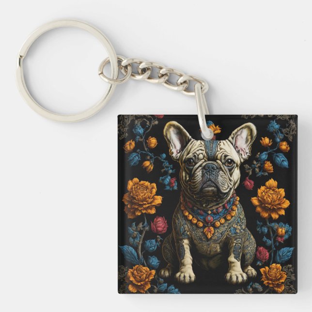 Mexikanska folkArt Fransk Bulldog (Framsidan)