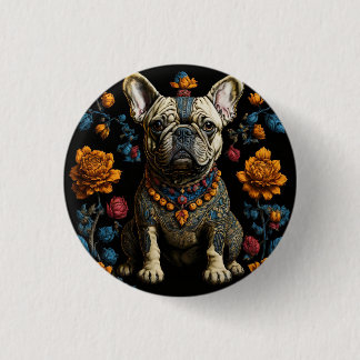 Mexikanska folkArt Fransk Bulldog Knapp