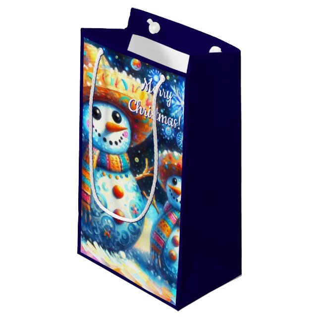 Mexikanska folkkonst Snögubbar Snögubbe Snö (Framsidan Vinklad)